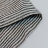 Striped Linen Napkin, Grey and Black