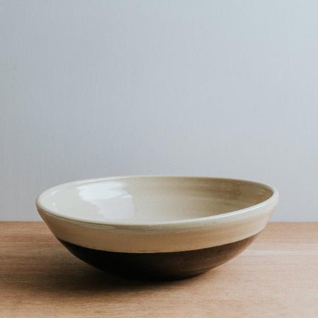 Black Base Serving Bowl Handmade in the UK
