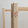 Wooden clothes horse join detail