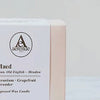 Closeup of Aerende Candle Packaging