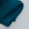 Close up of Handmade Teal Blue Linen Napkin