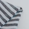 Close up of stripe linen napkin