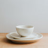 Natural glaze stoneware dinner set, handmade in the UK