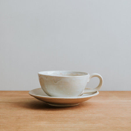 Stoneware coffee cup, handmade in the UK