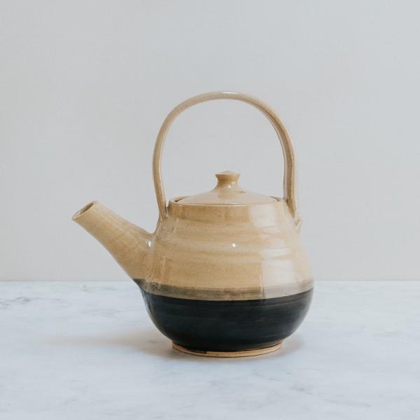 Handmade in the UK, Black Stripe Teapot, Social Enterprise Homewares