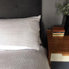 Grey Stripe Linen Pillow Case (pair)