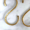 Hand-hammered Brass Hooks (set of two)