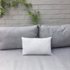 Small Stripe Cushion On A Grey Outdoor Sofa