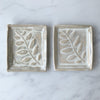 Ceramic Soap Dish, Leaf Print
