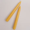 Amber Beeswax Candles, Pair