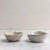 Small Gold Rim Pinch Pot Dishes, With Speckled Clay