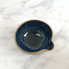 blue pouring bowl from above