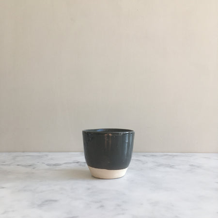 Ceramic Dip Glaze Beaker, Grey