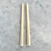 Pair of ivory rapeseed wax taper candles