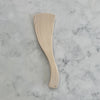 Natural grain ash wood curvy spatula